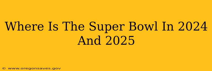 Where Is The Super Bowl In 2024 And 2025
