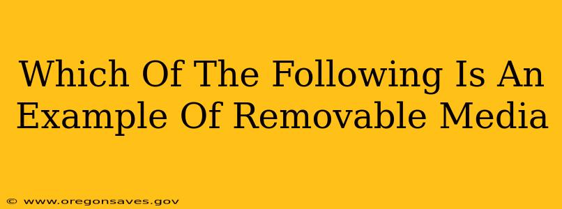 Which Of The Following Is An Example Of Removable Media