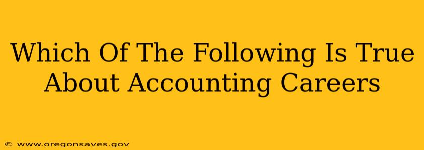 Which Of The Following Is True About Accounting Careers