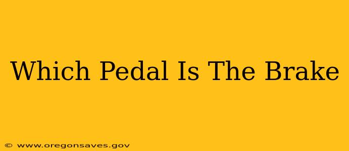 Which Pedal Is The Brake