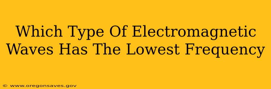 Which Type Of Electromagnetic Waves Has The Lowest Frequency