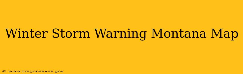 Winter Storm Warning Montana Map