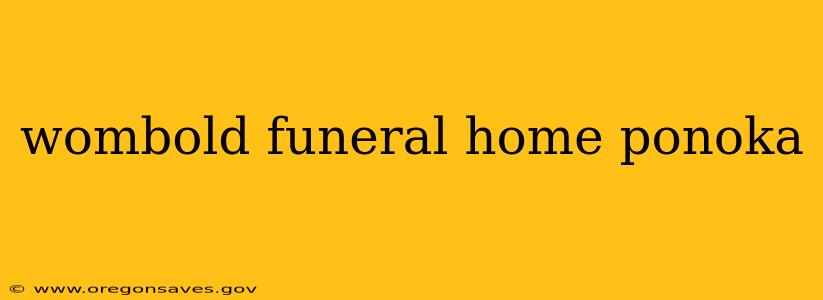wombold funeral home ponoka